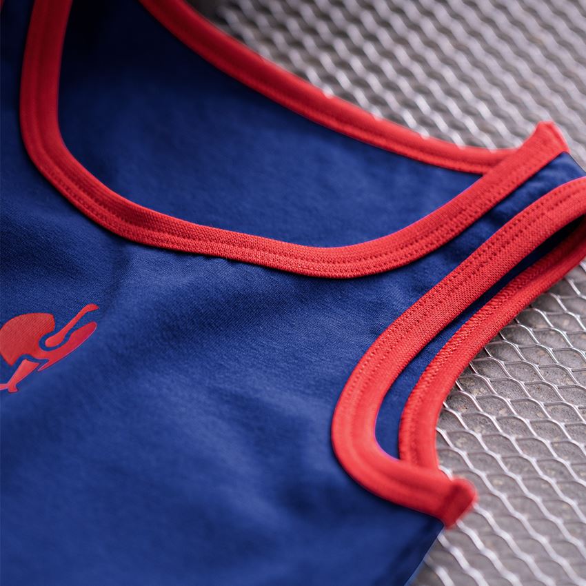 Sous-vêtements: e.s. Débardeur en coton élastique,lot de 2,enfants + bleu royal/rouge vif 2