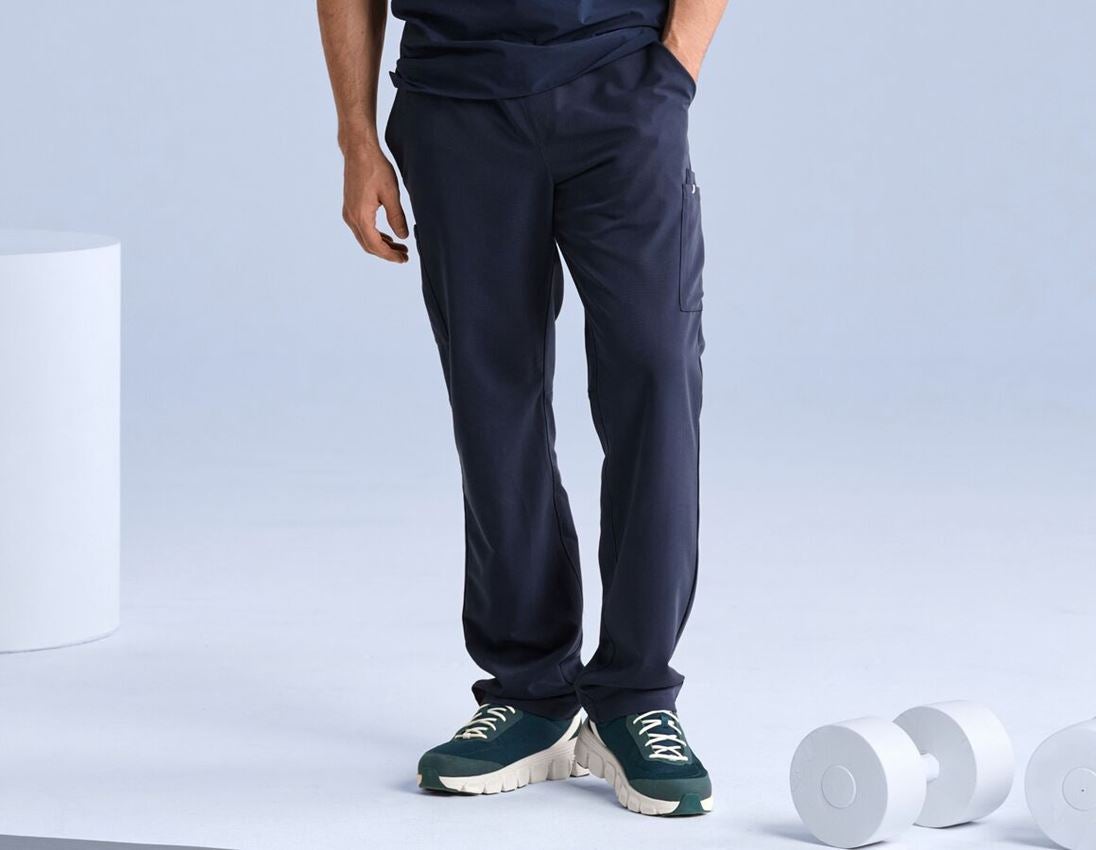 Werkbroeken: Pocket broek e.s.avida, heren + donkerblauw