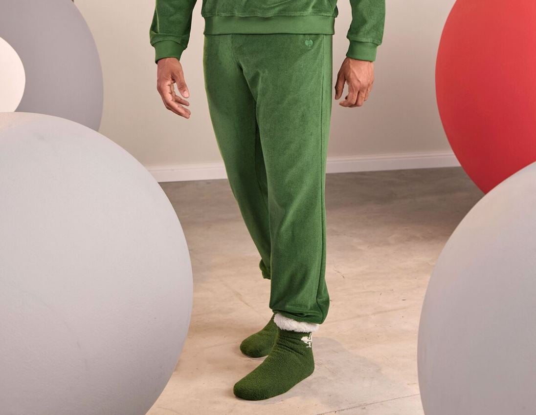 Accessoires: e.s. Pantalon en sweat Terry + vert nordique