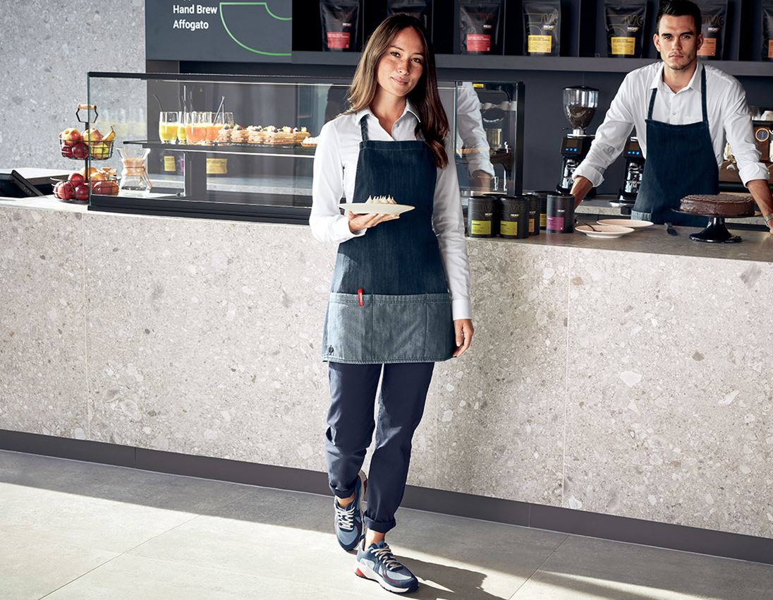 Tabliers: e.s. Tablier denim, courts + mediumwashed 1