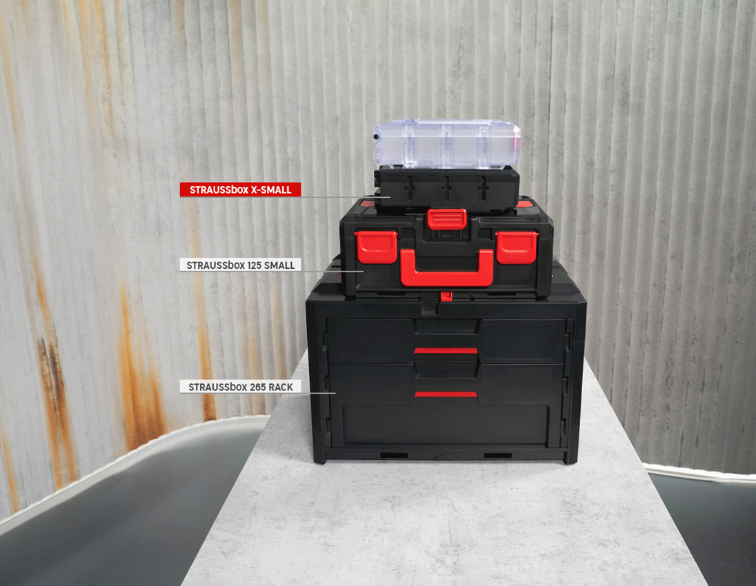 STRAUSSbox System: STRAUSSbox x-small + schwarz/rot 4
