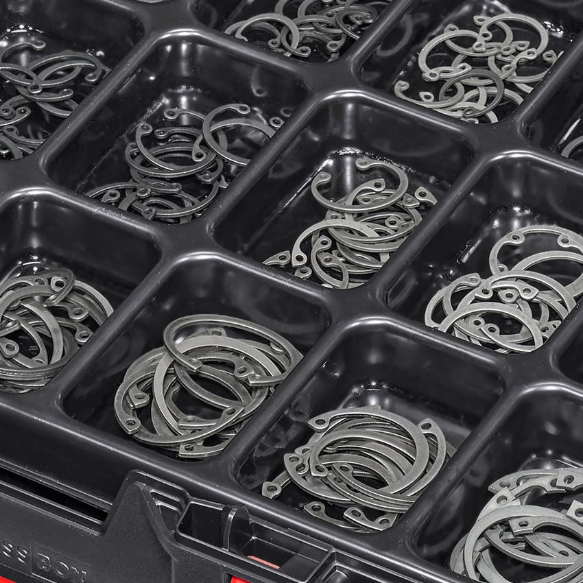 Assortiment kleine onderdelen: Borgringen DIN 472 in STRAUSSbox 118 midi 2