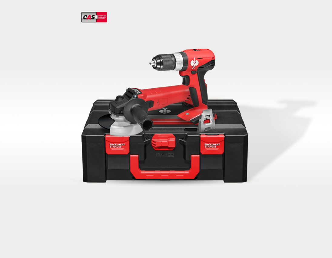 Elektrische gereedschappen: 18,0 V accu-haakse slijper + boorschroevendr. L