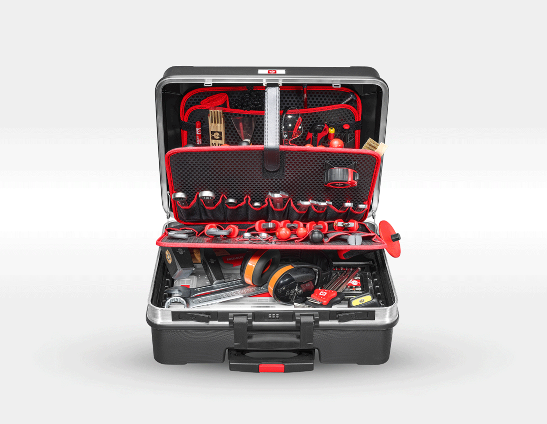 Mallette à outils: Jeu d'outils Allround Meister + chariot à outils