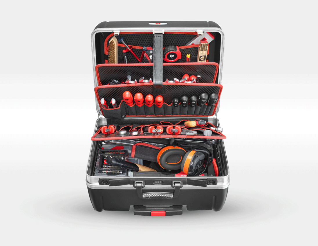 Mallette à outils: Jeu d'outils Allround Meister + chariot à outils