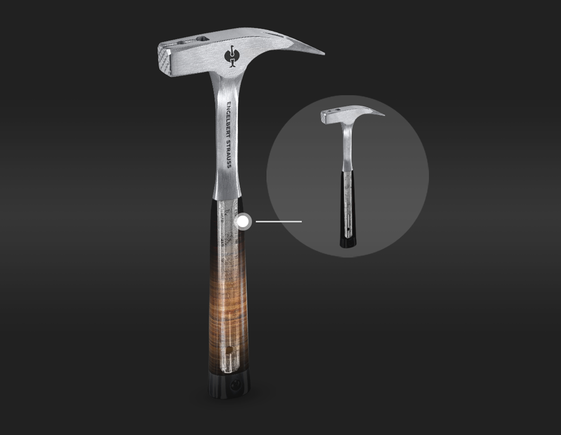 Werkzeuge: SET: e.s. Meisterhammer Leder + e.s. Hammerhalter 1
