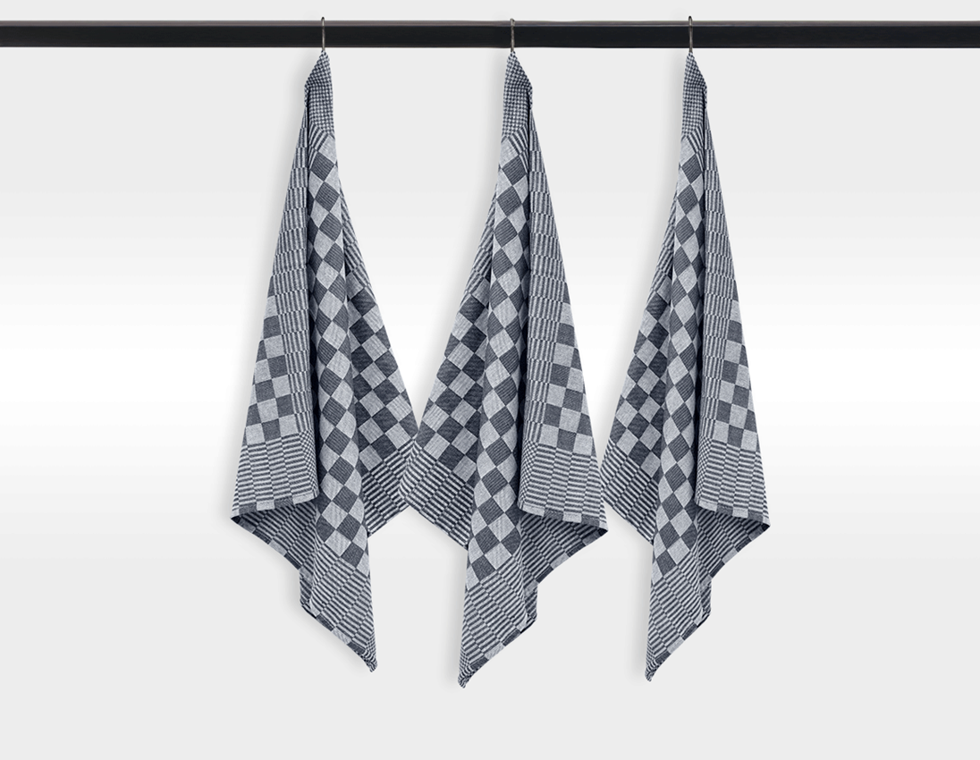Chiffons: e.s. Torchons à vaisselle solid, lot 3 + anthracite