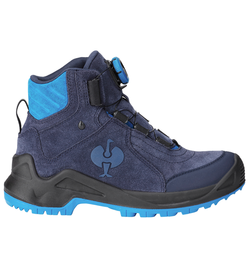 O2: O2 Werkschoenen e.s. Apate II mid + donkerblauw/atol 3