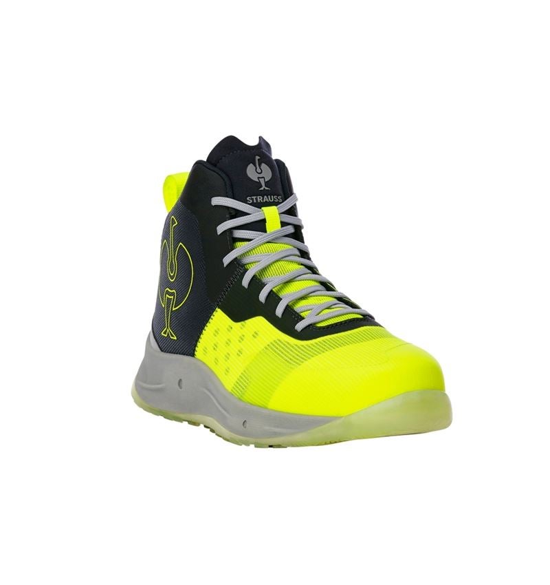 S1P: S1PS Veiligheidsschoenen e.s. Marseille mid + signaalgeel/grijs 5