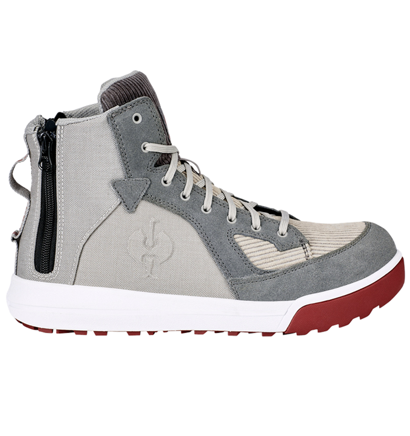 Chaussures: S1 Chaussures hautes de sécurité e.s. Janus II mid + gris tourterelle/ciment/rouge velours 1
