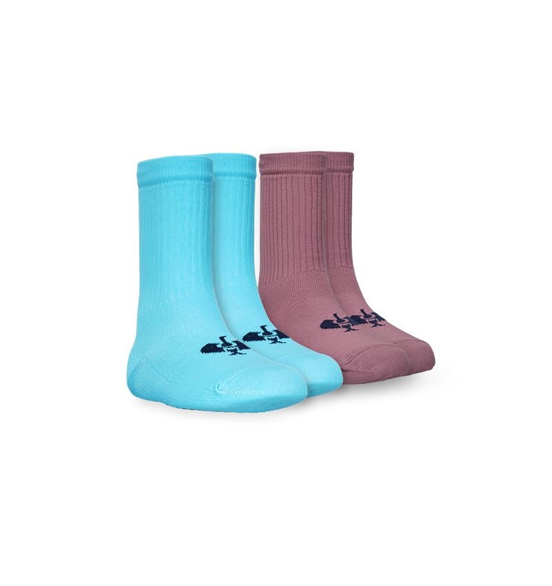 Accessoires: e.s. Allseason sokken Function light/high,kinderen + lapis turkoois+tarapink