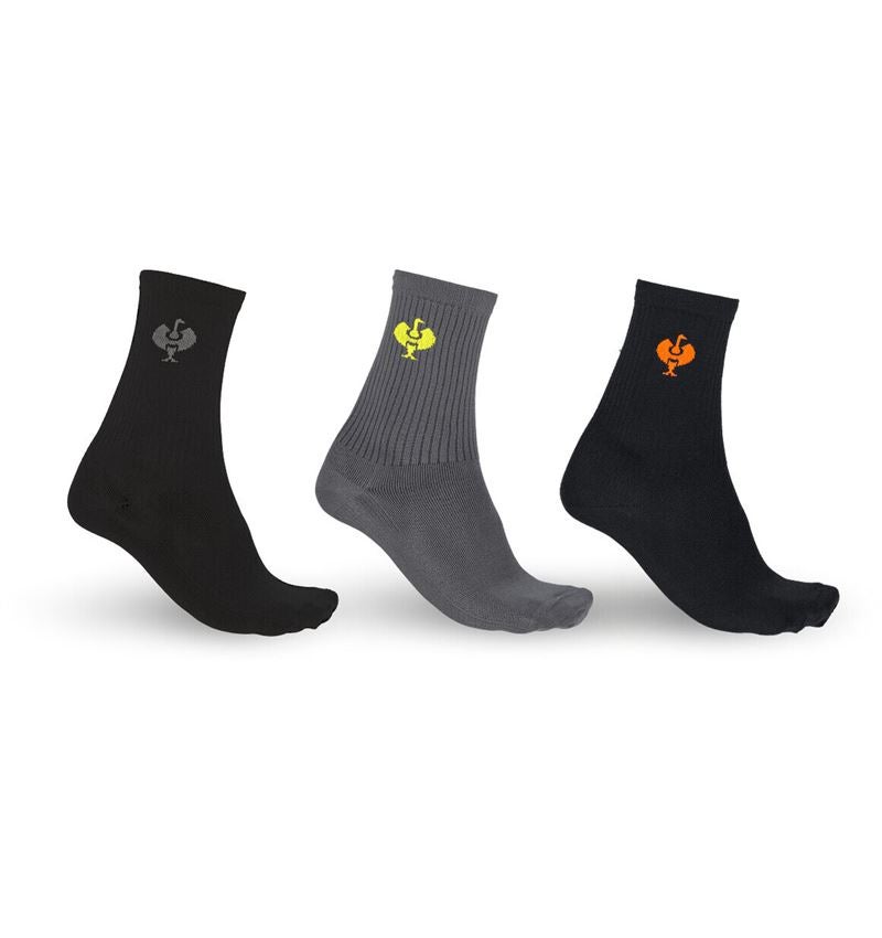 Sokken | Kousen: Functionele sokken e.s.trail light/high, per 3 + bazaltgrijs+zwart/bazaltgrijs+zwart