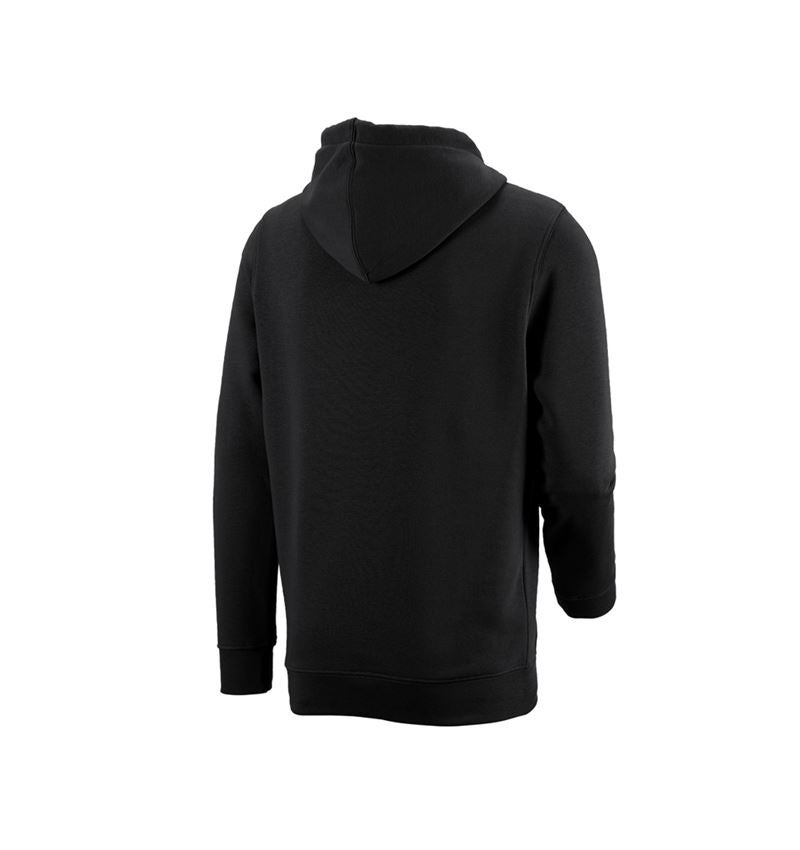 Bovenkleding: e.s. Hoody-Sweatshirt poly cotton + zwart 1