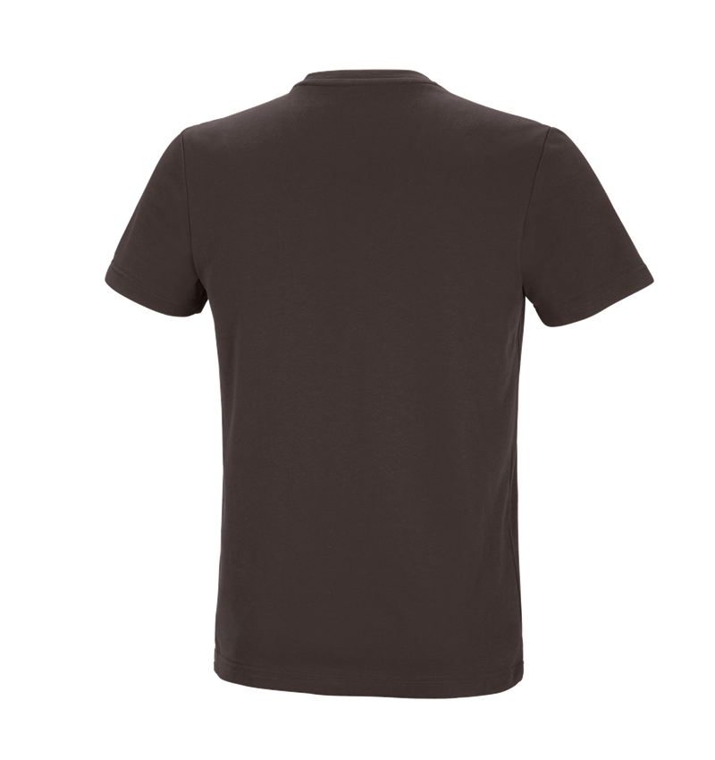 Hauts: e.s. T-shirt fonctionnel poly cotton + marron 3