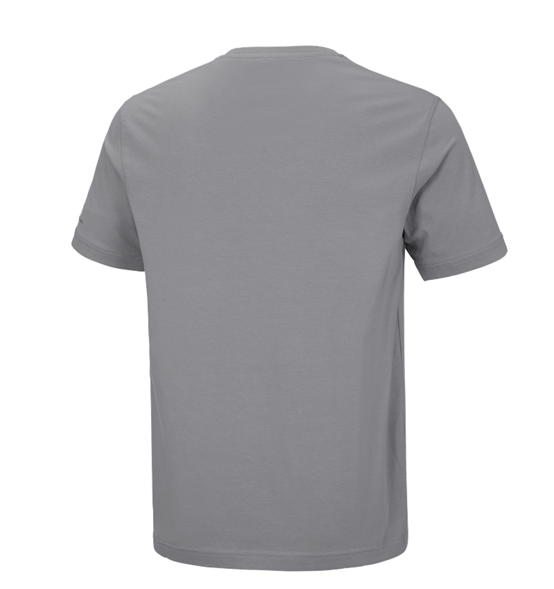 Shirts & Co.: e.s. T-Shirt cotton stretch V-Neck + platin 3