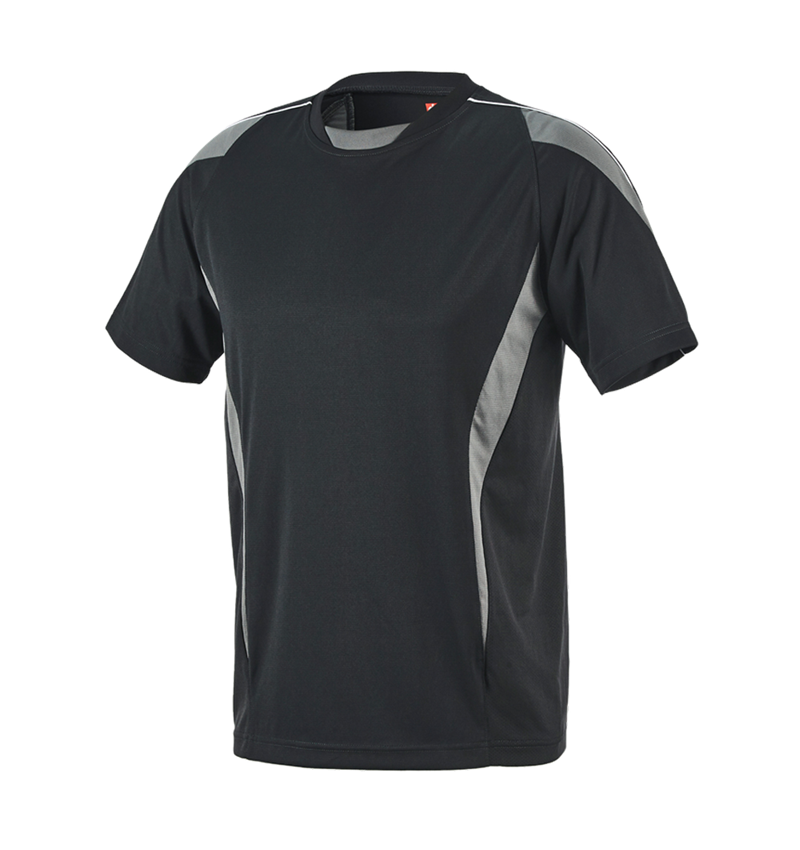 Hauts: e.s. T-shirt fonctionnel poly Silverfresh + graphite/ciment