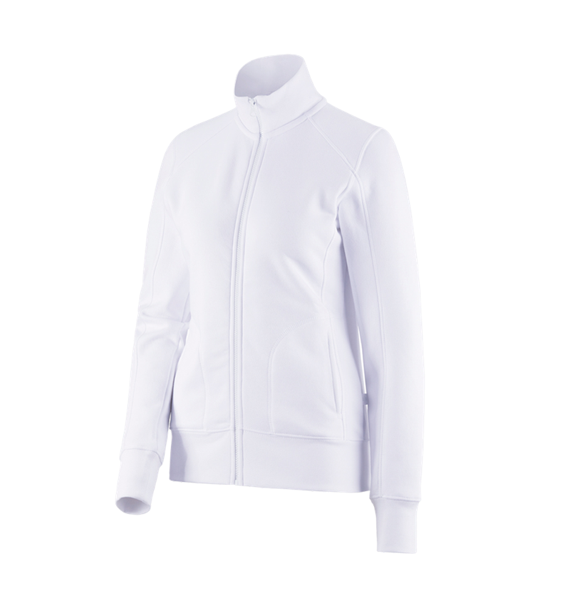 Bovenkleding: e.s. Sweatjack poly cotton, dames + wit 2