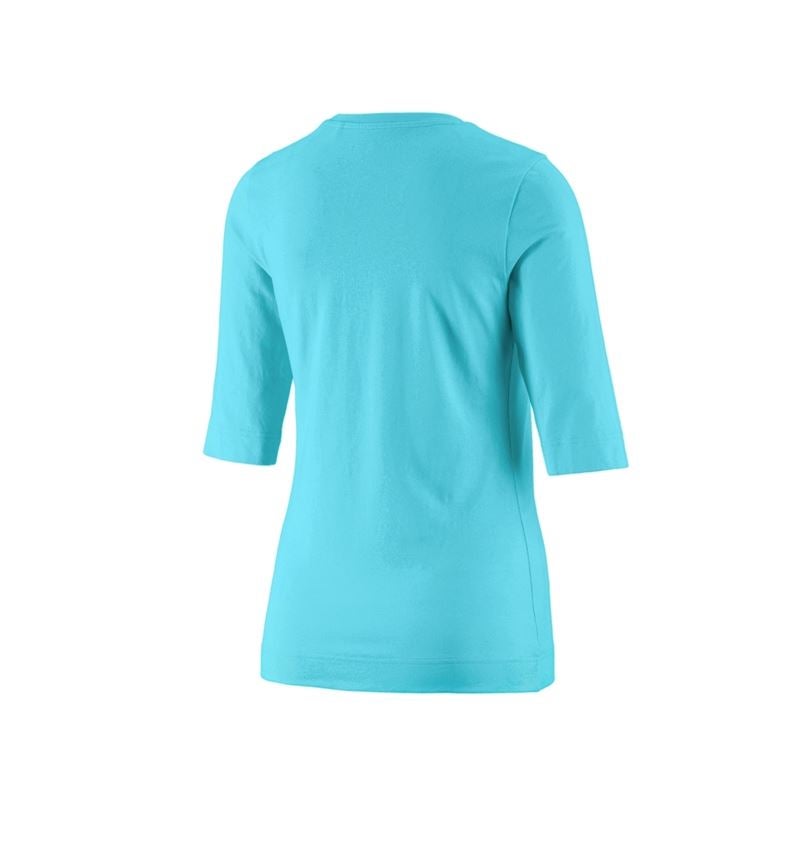 Hauts: e.s. Shirt à manches 3/4 cotton stretch, femmes + bleu capri 2