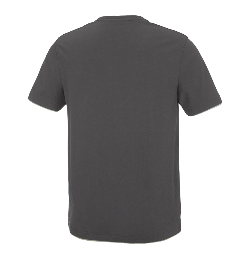 Hauts: e.s. T-Shirt cotton stretch Layer + anthracite/platine 4
