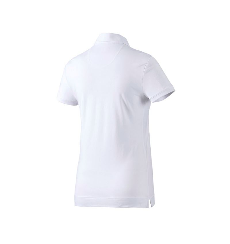 Hauts: e.s. Polo cotton stretch, femmes + blanc 2