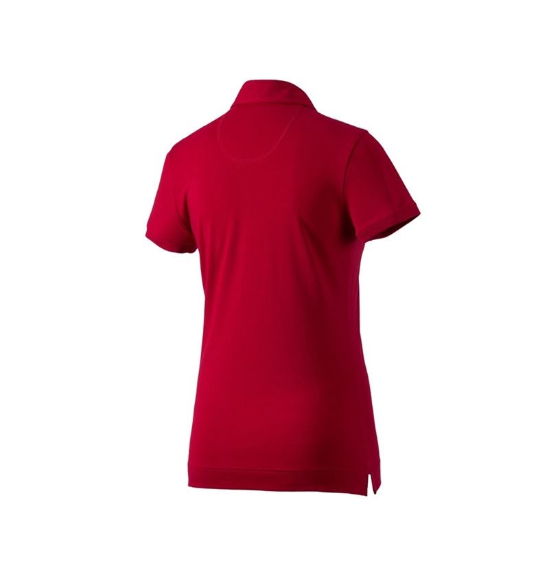 Hauts: e.s. Polo cotton stretch, femmes + rouge vif 3