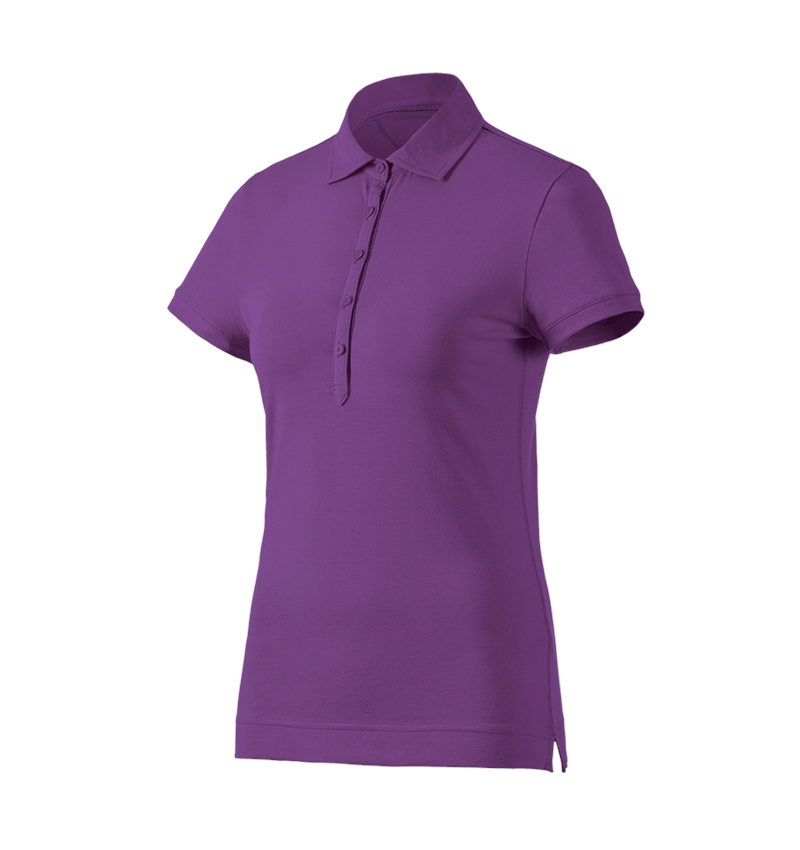 Hauts: e.s. Polo cotton stretch, femmes + violet 2