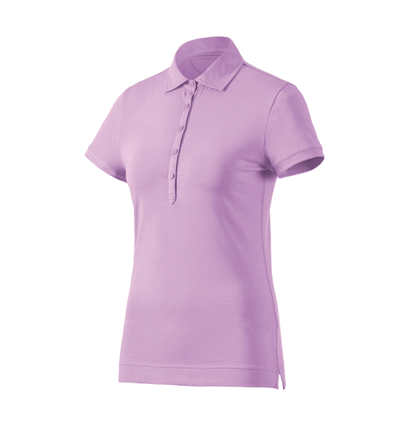 Hauts: e.s. Polo cotton stretch, femmes + lavande