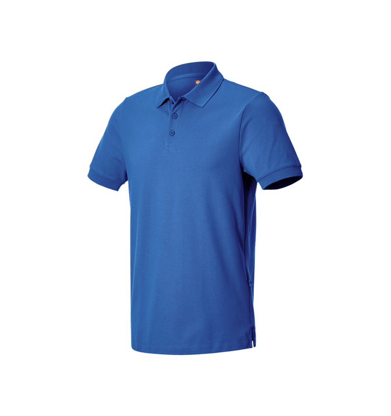 Hauts: e.s. Pique-Polo cotton stretch + bleu gentiane 2