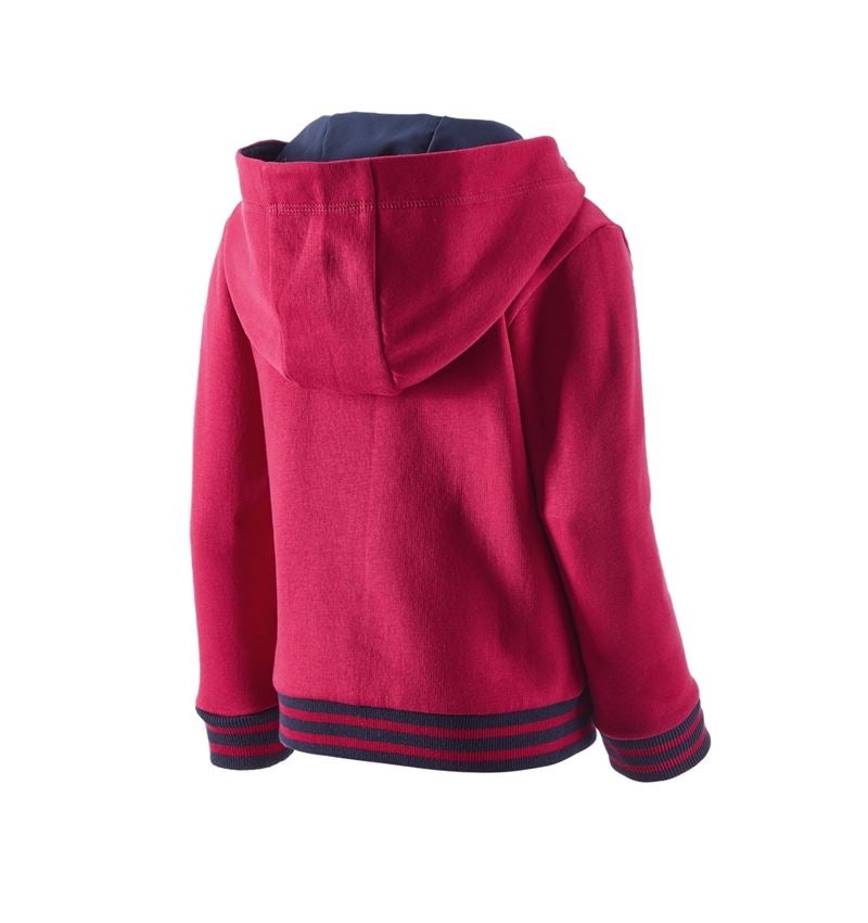 Shirts & Co.: Hoody-Sweatjacke e.s.motion 2020, Kinder + beere/dunkelblau 5