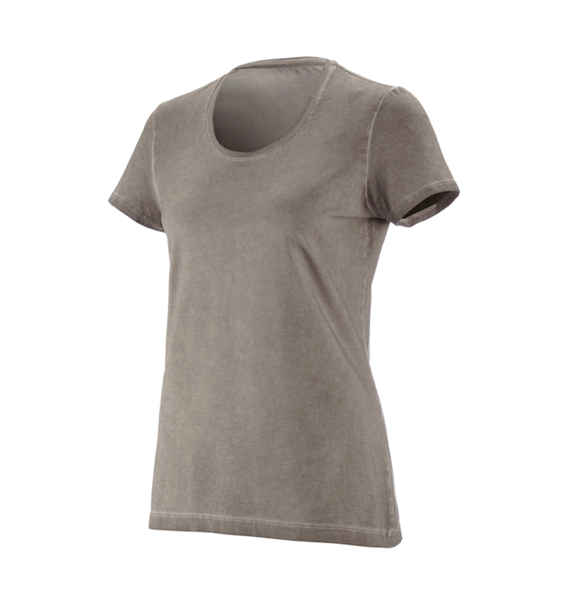 Shirts & Co.: e.s. T-Shirt vintage cotton stretch, Damen + taupe vintage 2