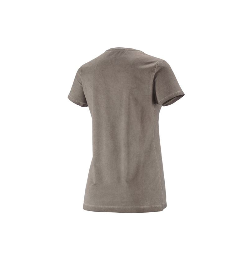 Shirts & Co.: e.s. T-Shirt vintage cotton stretch, Damen + taupe vintage 3