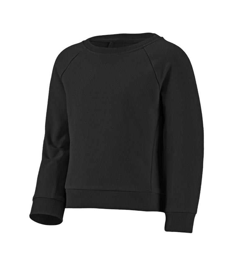 Hauts: e.s. Sweatshirt cotton stretch, enfants + noir 5