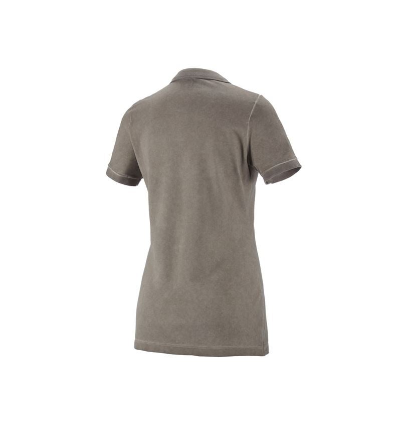 Hauts: e.s. Polo vintage cotton stretch, femmes + taupe vintage 6