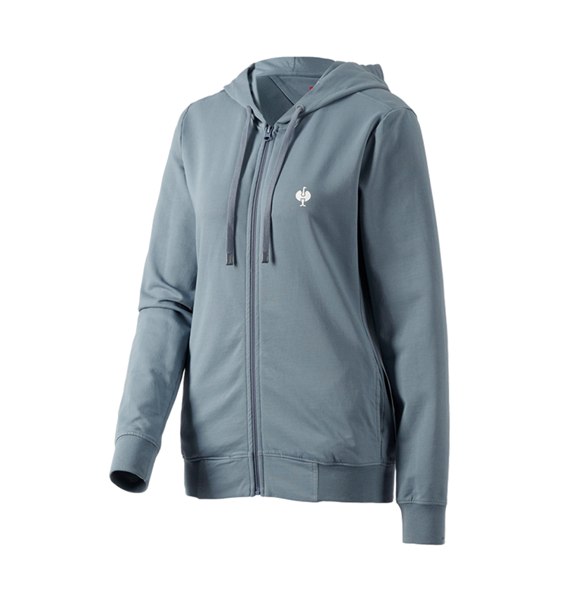 Bovenkleding: Capuchon-Sweatjack e.s.motion ten,dames + rookblauw vintage 2