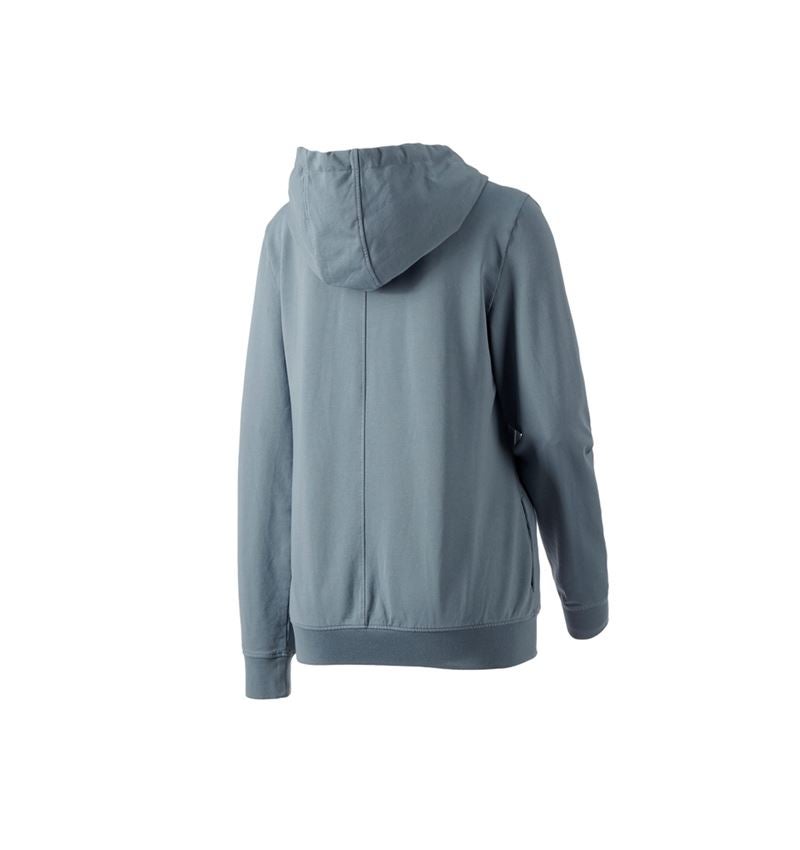 Bovenkleding: Capuchon-Sweatjack e.s.motion ten,dames + rookblauw vintage 3