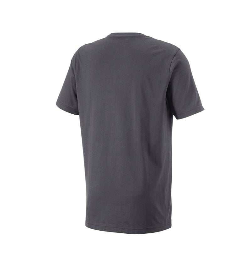 Shirts & Co.: e.s. T-Shirt cotton, long fit + anthrazit 7