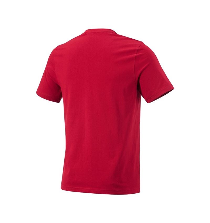 Shirts & Co.: e.s. T-Shirt cotton V-Neck + feuerrot 3