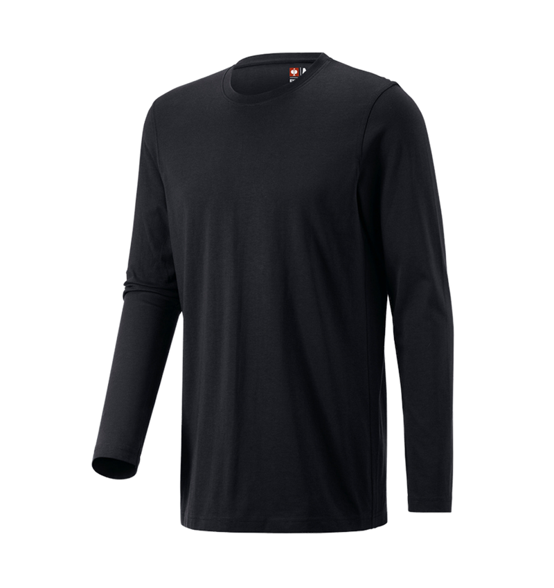 Themen: e.s. Longsleeve cotton, long fit + schwarz 2