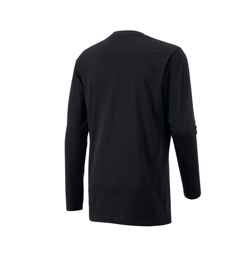 Themen: e.s. Longsleeve cotton, long fit + schwarz 3