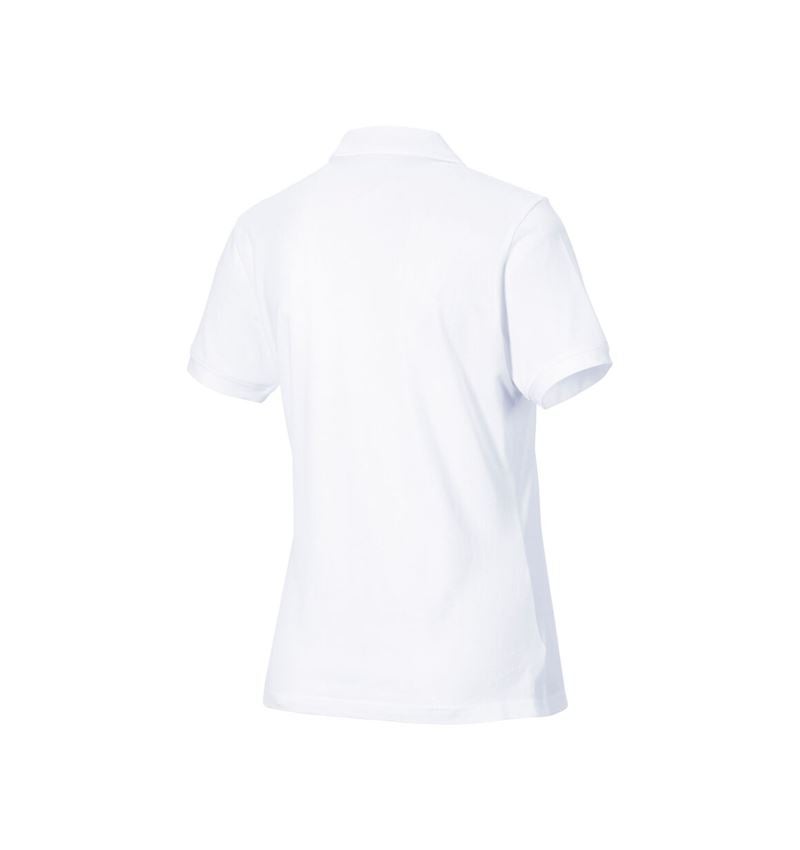Kleding: e.s. Piqué-Polo cotton light, dames + wit 3