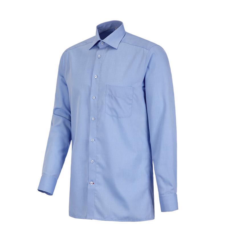 Shirts & Co.: Business Hemd e.s.comfort, langarm + hellblau melange 2