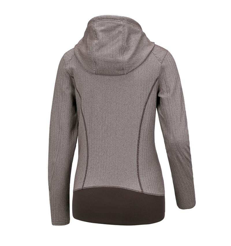 Jacken: e.s. Funktions Kapuzenjacke herringbone, Damen + kastanie 5