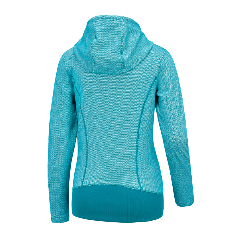 Werkjassen: e.s. Functioneel capuchonjack herringbone, dames + oceaan 4