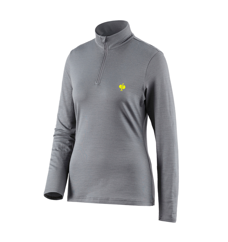 Bovenkleding: Schipperstrui Merino e.s.trail, dames + bazaltgrijs/zuurgeel 3