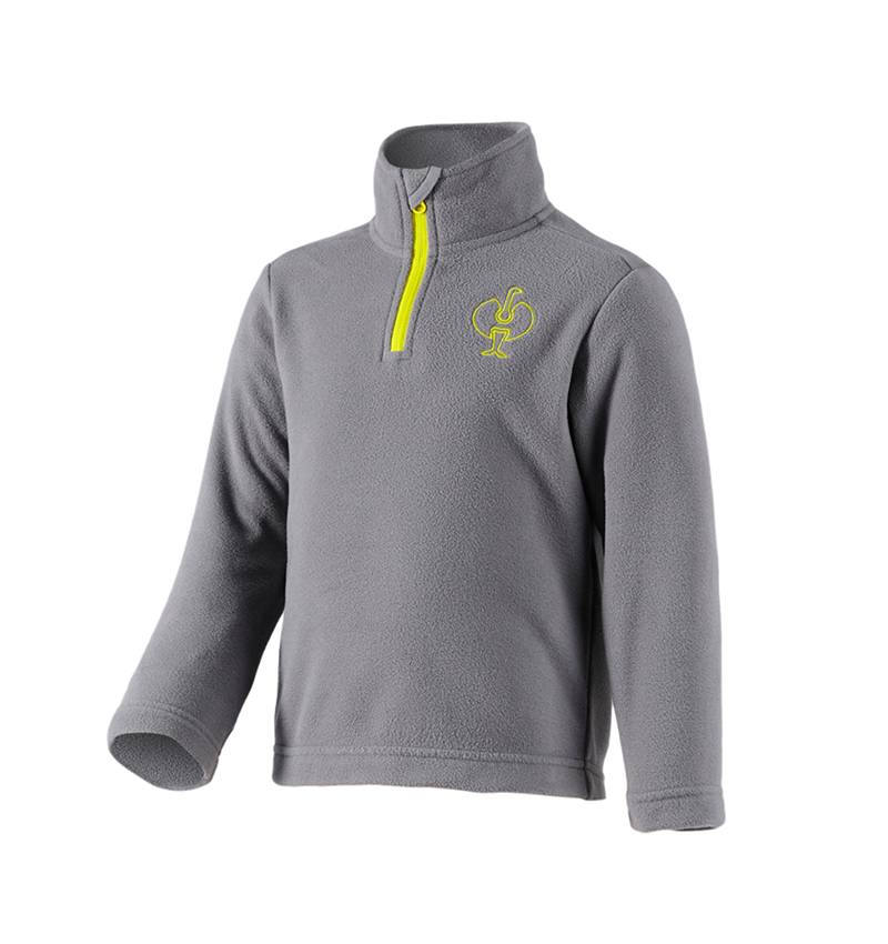Hauts: Pull en laine polaire e.s.trail, enfants + gris basalte/jaune acide 2