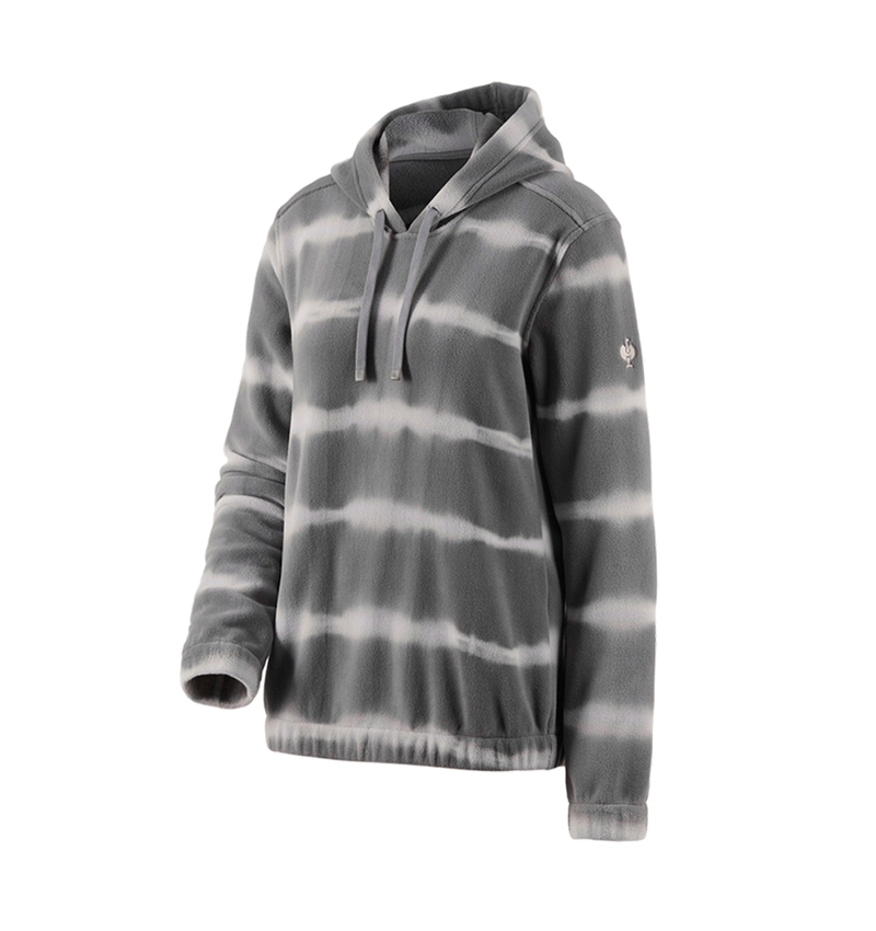 Bovenkleding: Fleece hoody tie-dye e.s.motion ten, dames + graniet/opaalgrijs 3