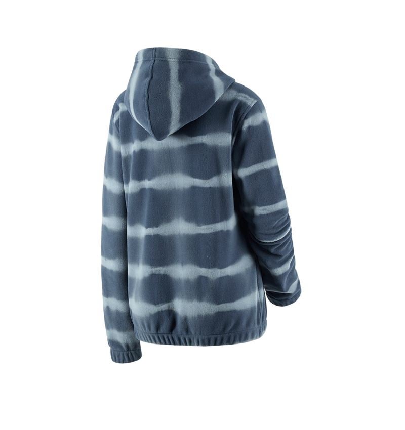 Thèmes: Laine polaire Hoody tie-dye e.s.motion ten, femmes + bleu ardoise/bleu fumée 3