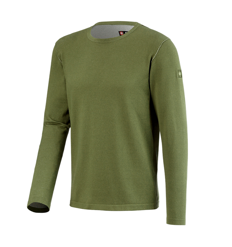 Hauts: Pullover à col rond e.s.iconic + vert montagne 7