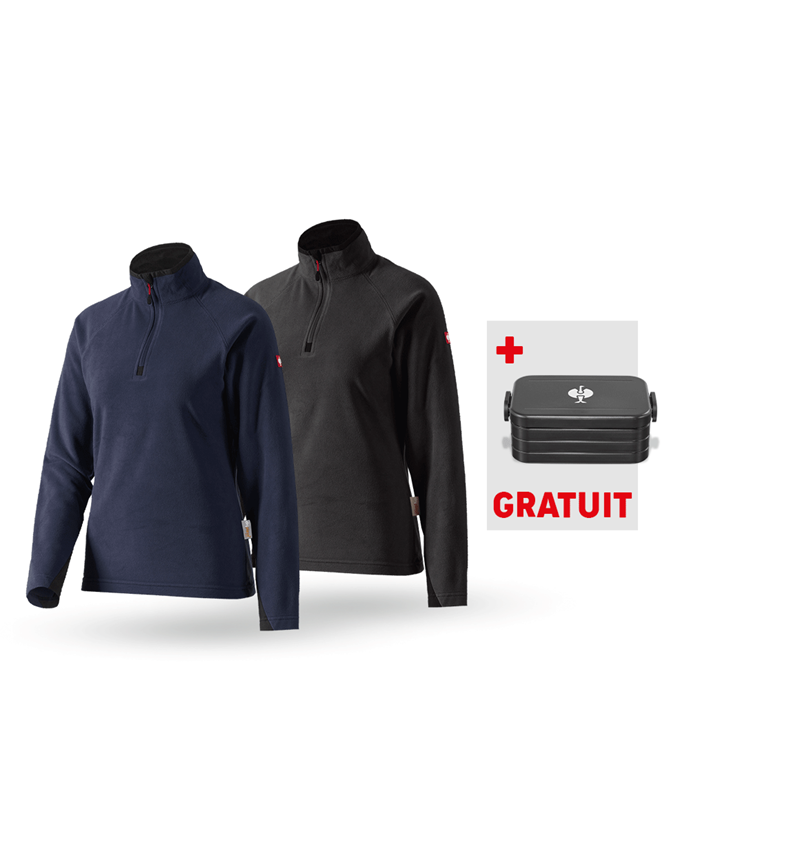 Vêtements: KIT : 2x Pull camionneur e.laine pol.dryplexx®,fem + bleu foncé