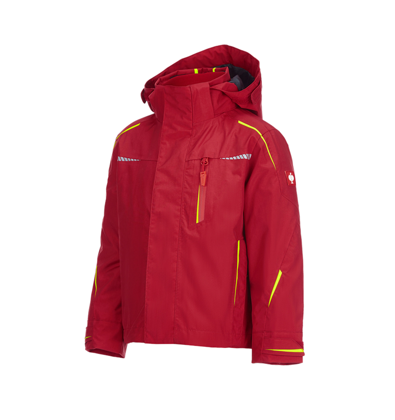 Jacken: 3 in 1 Funktionsjacke e.s.motion 2020, Kinder + feuerrot/warngelb 1